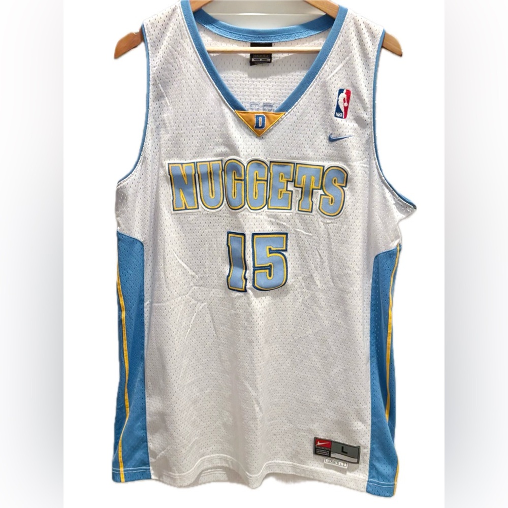 Y2K Nike Carmelo Anthony Home NBA Denver Nuggets Swingman Jersey Mens Large +2